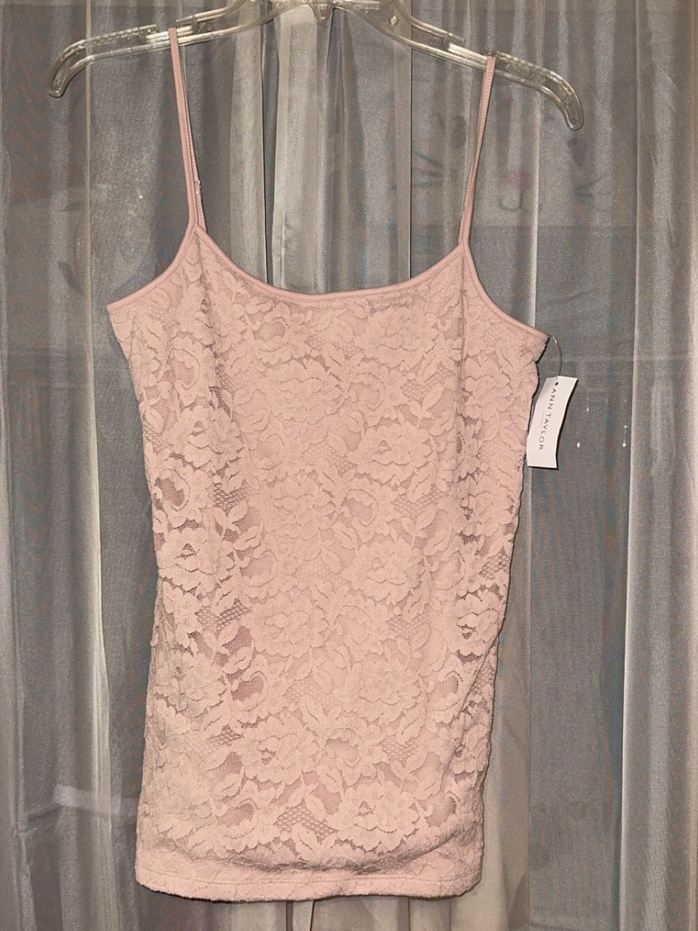 Ann Taylor Dusty Pink Lace Camisole